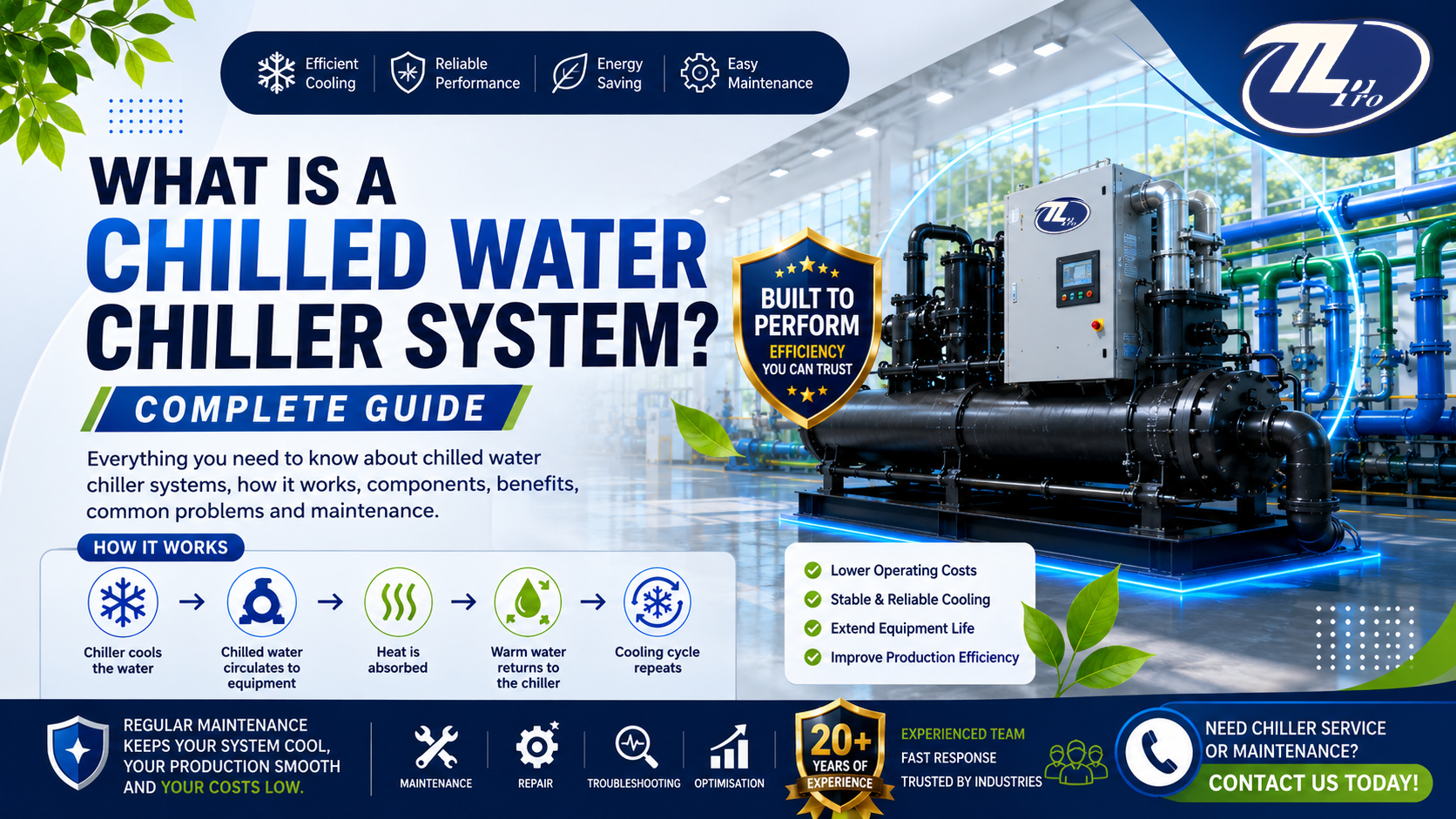 Industrial chilled water chiller system complete guide for factory cooling and energy-efficient industrial applications