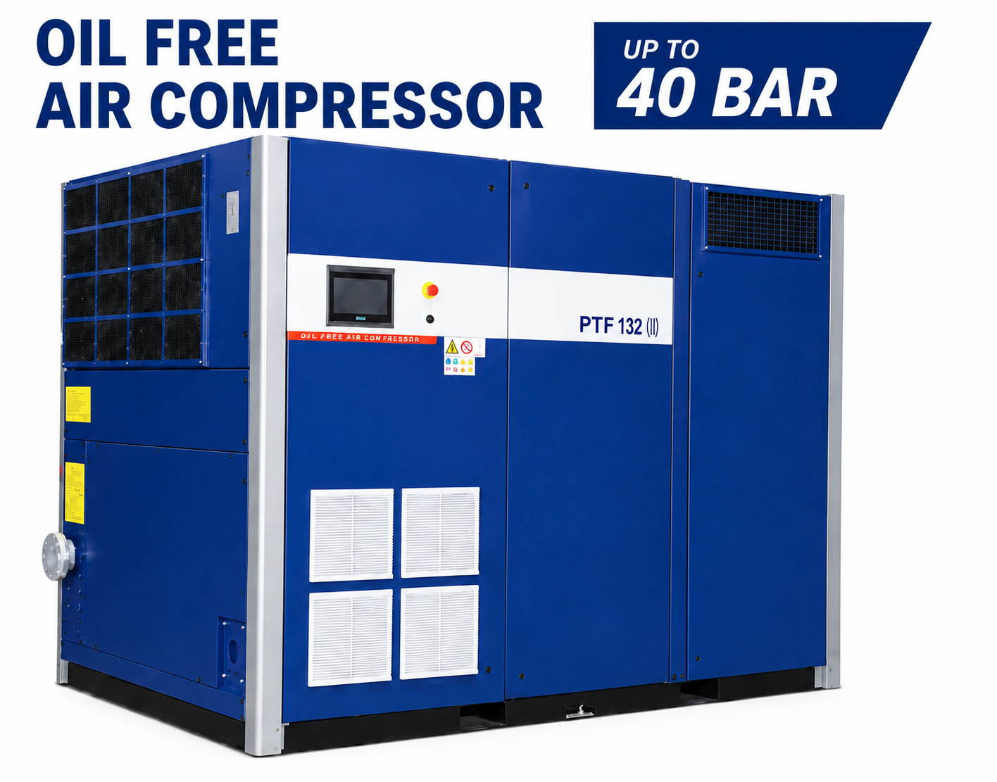 Oil Free Air Compressor Up to 40 Bar for Industrial High Pressure Compressed Air Applications
